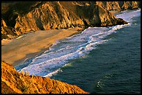 Beach near Devil's slide, sunset. San Mateo County, California, USA ( color)