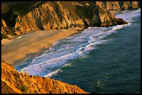 Beach near Devil's slide, sunset. San Mateo County, California, USA (color)