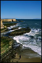 Surf, slabs, and cliffs, Wilder Ranch State Park. California, USA ( color)