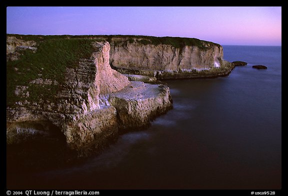 Cliffs at dusk, Wilder Ranch State Park. California, USA