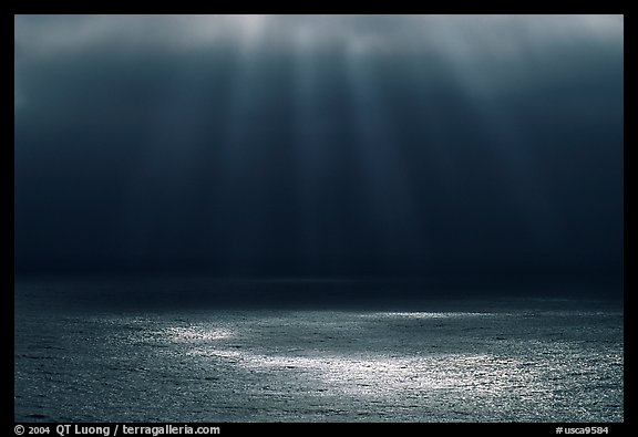 Light and fog over the Ocean. Big Sur, California, USA (color)