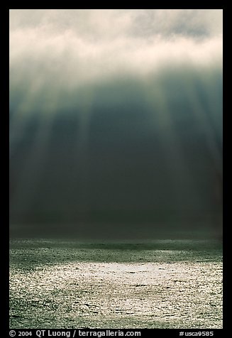 Light and fog over the Ocean. Big Sur, California, USA (color)