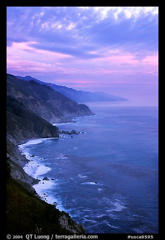 Coast at sunset. Big Sur, California, USA (color)