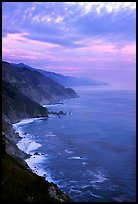 Coast at sunset. Big Sur, California, USA