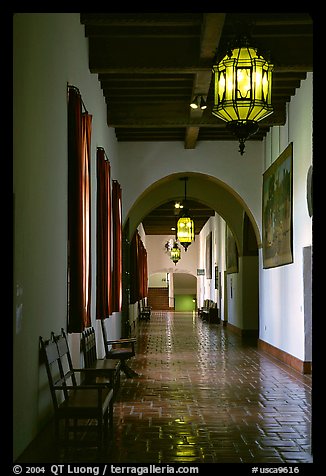 Corridors of the courthouse. Santa Barbara, California, USA