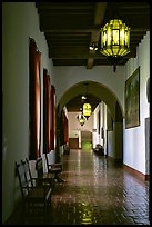 Corridors of the courthouse. Santa Barbara, California, USA (color)