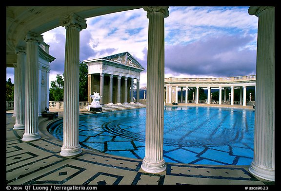 Neptune Pool at Hearst Castle. California, USA (color)