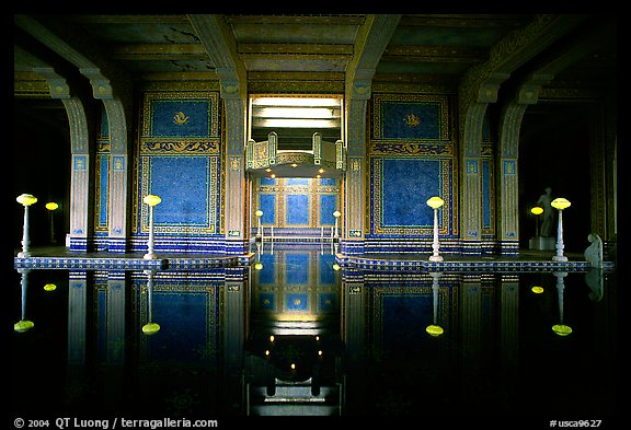 Roman  Pool at Hearst Castle. California, USA (color)