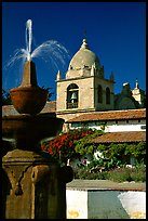 Bell tower of Carmel Mission. Carmel-by-the-Sea, California, USA (color)