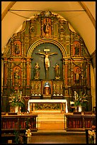 Altar detail, Carmel Mission. Carmel-by-the-Sea, California, USA (color)