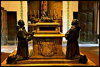 Statues of the fathers, Carmel Mission. Carmel-by-the-Sea, California, USA