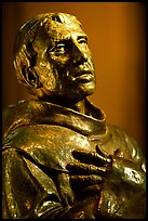 Statue of Father Junipero Serra, Carmel Mission. Carmel-by-the-Sea, California, USA ( color)