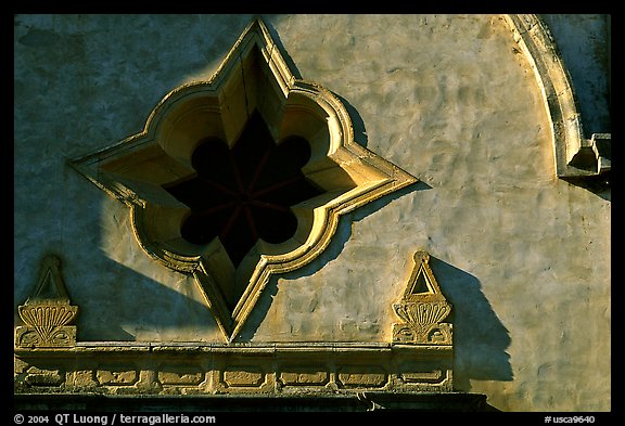 Opening detail, Carmel Mission. Carmel-by-the-Sea, California, USA (color)