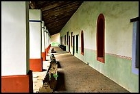 Cloister, Mission San Miguel Arcangel. California, USA (color)