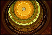Dome of the state capitol from inside. Sacramento, California, USA (color)