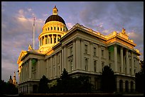 California State capitol, sunset. Sacramento, California, USA