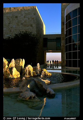 Courtyard, Getty Museum. Brentwood, Los Angeles, California, USA<p>The name <i>Getty Museum</i> is a trademark of the J. Paul Getty Trust. terragalleria.com is not affiliated with the J. Paul Getty Trust.</p>