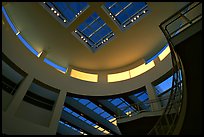 Interior of Entrance Hall of Museum, sunset, Getty Center. Brentwood, Los Angeles, California, USA<p>The name <i>Getty Center</i> is a trademark of the J. Paul Getty Trust. terragalleria.com is not affiliated with the J. Paul Getty Trust.</p> (color)