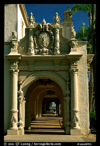 Casa Del Prado, Balboa Park. San Diego, California, USA (color)