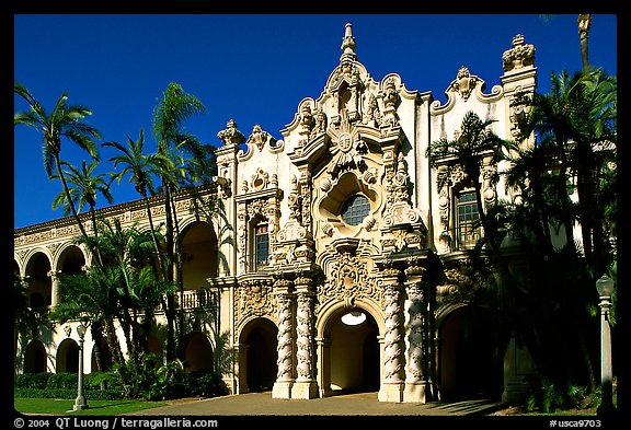 Casa Del Prado, afteroon, Balboa Park. San Diego, California, USA (color)