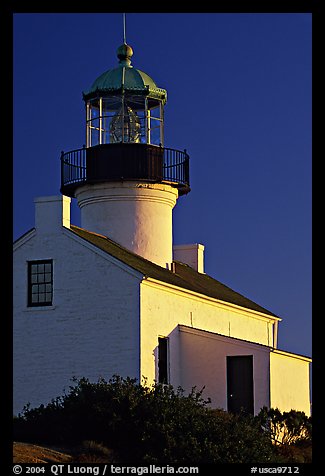 Old Point Loma Lighthouse, late afternoon. San Diego, California, USA (color)