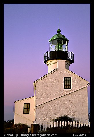Old Point Loma Lighthouse, sunset. San Diego, California, USA
