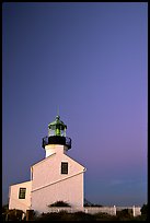 Old Point Loma Lighthouse, sunset. San Diego, California, USA (color)