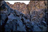 Cliff with hole, Hole-in-the-wall. Mojave National Preserve, California, USA