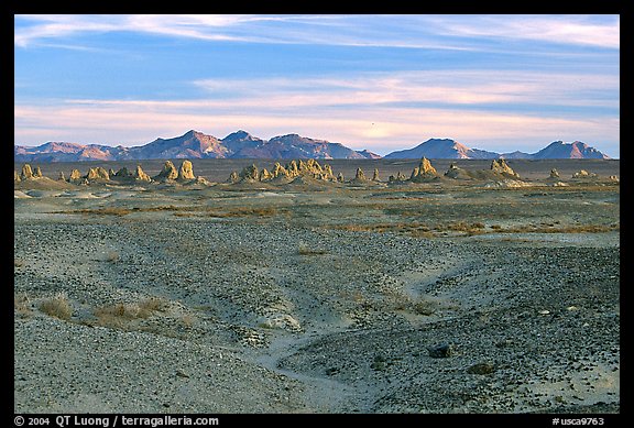 Trona Pinnacles rising from the bed of the Searles Dry Lake basin. California, USA