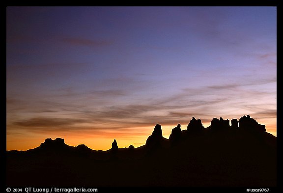 Trona Pinnacles, dusk. California, USA (color)