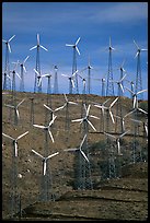 Windmill farm, Tehachapi Pass. California, USA (color)