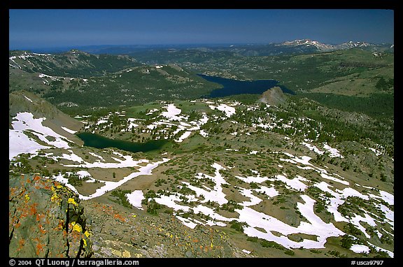 View from  Round Top Mountain. Mokelumne Wilderness, Eldorado National Forest, California, USA (color)