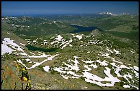 View from  Round Top Mountain. Mokelumne Wilderness, Eldorado National Forest, California, USA (color)