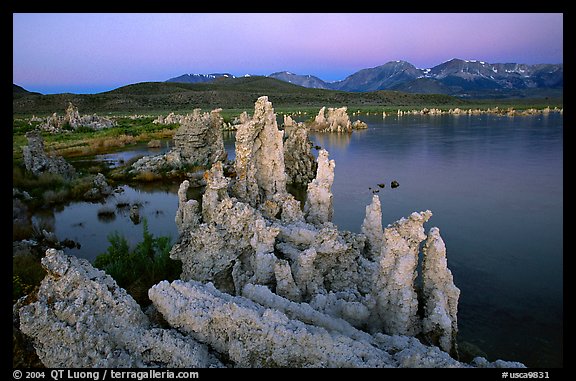 Tufas, South Tufa area,  dawn. Mono Lake, California, USA (color)