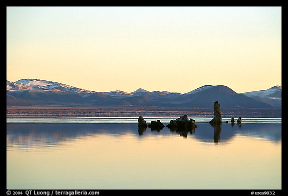 Isolated Tufa towers. Mono Lake, California, USA