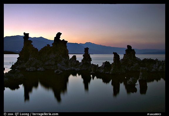 Tufa towers, dusk. Mono Lake, California, USA (color)