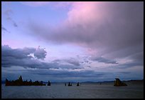 Lake and tufa at sunset. Mono Lake, California, USA