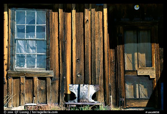 Window and wall, Ghost Town, Bodie State Park. California, USA