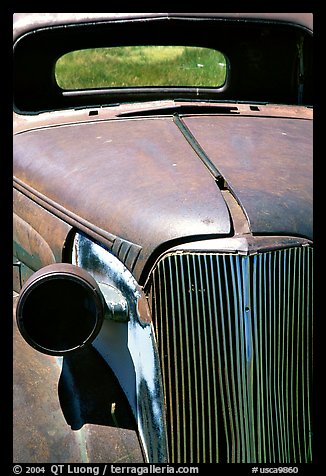 Rusted car, Ghost Town, Bodie State Park. California, USA (color)