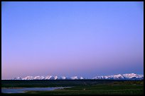 Lake Crowley and White Mountains at dusk. California, USA (color)