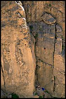 Climbers in Owens River Gorge. California, USA ( color)