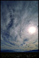 Sun and clouds, Owens Valley. California, USA