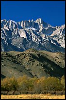 Mt Whitney, Sierra Nevada range, and foothills. California, USA