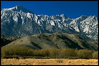 Mt Whitney, Sierra Nevada mountains, and foothills. California, USA ( color)