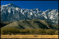 Mt Whitney, Sierra Nevada mountains, and foothills. California, USA