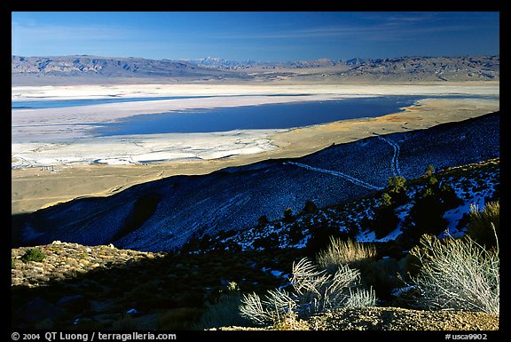 Owens Lake, Argus and Panamint Ranges, afternoon. California, USA (color)