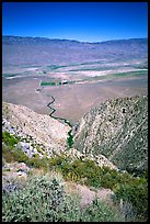 Owens Valley seen from the Sierra Nevada mountains. California, USA ( color)