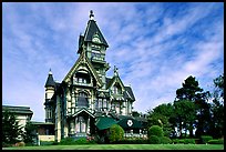 Carson Mansion, the most famous Victorian building of Eureka. California, USA (color)