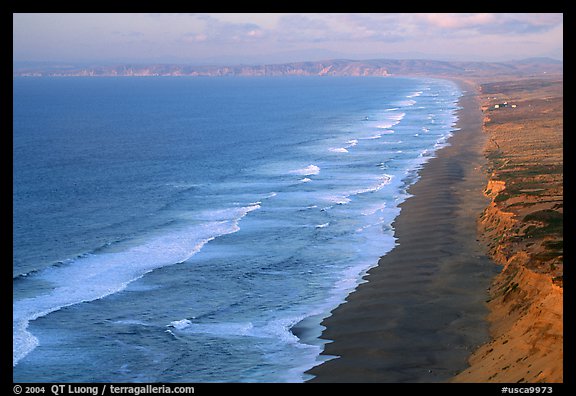 Point Reyes Beach, sunset. Point Reyes National Seashore, California, USA (color)