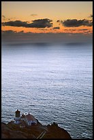 Point Reyes Lighthouse, sunset. Point Reyes National Seashore, California, USA